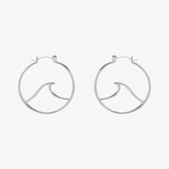 Large Wave Hoop Earrings