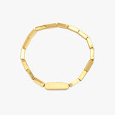 Engravable Rectangle Bead Stretch Bracelet