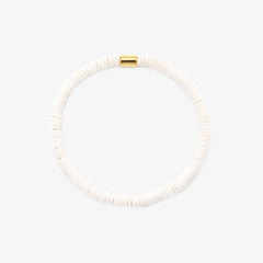 White Seascape Stretch Bracelet