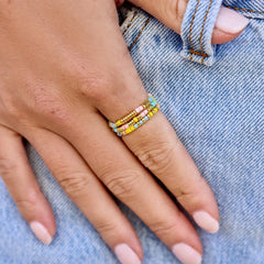 Sunset Beach Stretch Ring Set of 3