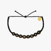 Black Alphabet Bead Bracelet