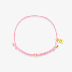 Pink Initial Charm Bracelet