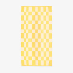 Yellow & White Checkerboard Towel