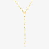 Paperclip Chain Lariat Necklace