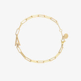 Initial Paperclip Chain Bracelet