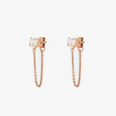 Raw Gem Chain Wrap Earrings