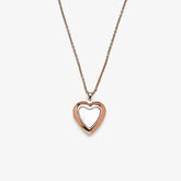 Stone Heart Locket Necklace