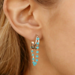 Neon Chain Hoop Earring