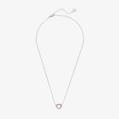 Stone & Enamel Heart Pendant Necklace