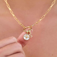 Harper Round Charm Chain Necklace