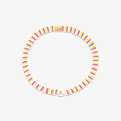 Raspberry Alphabet Stretch Bracelet