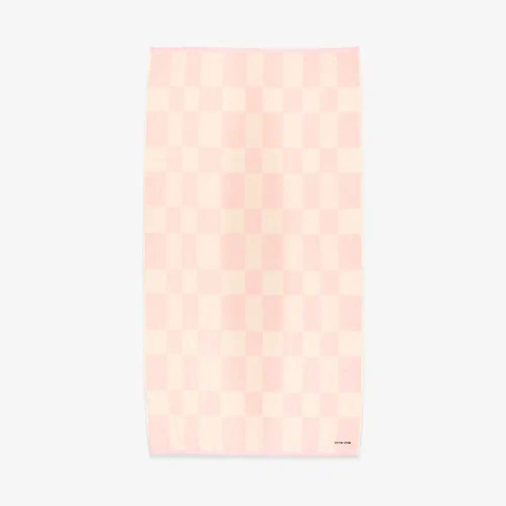 Pink & White Checkerboard Towel